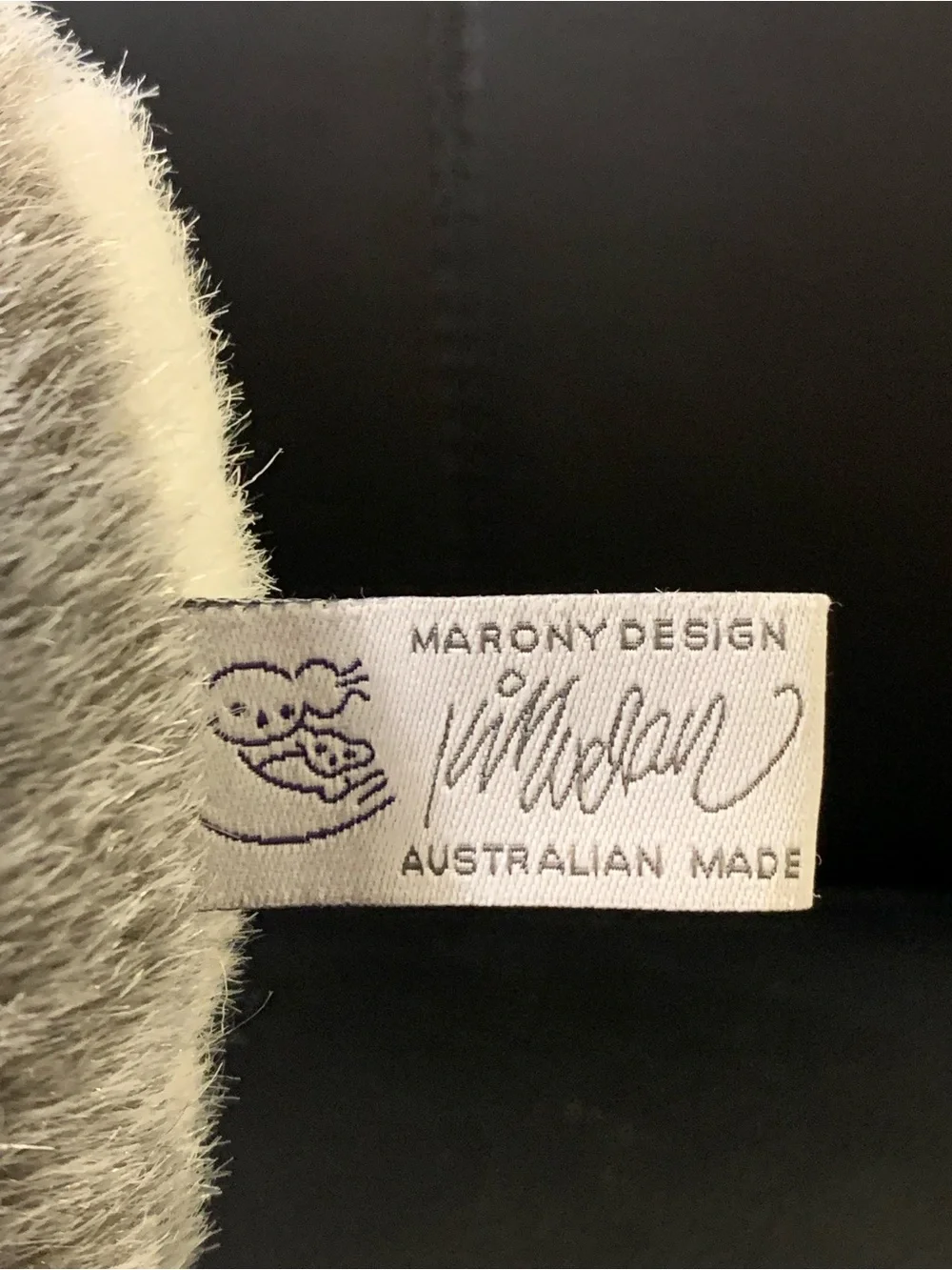 vintage Australian made grey koala plush stuffed animal